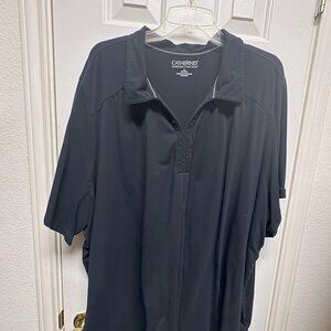 Catherines Black Plus Size 4X Cotton Blend Top